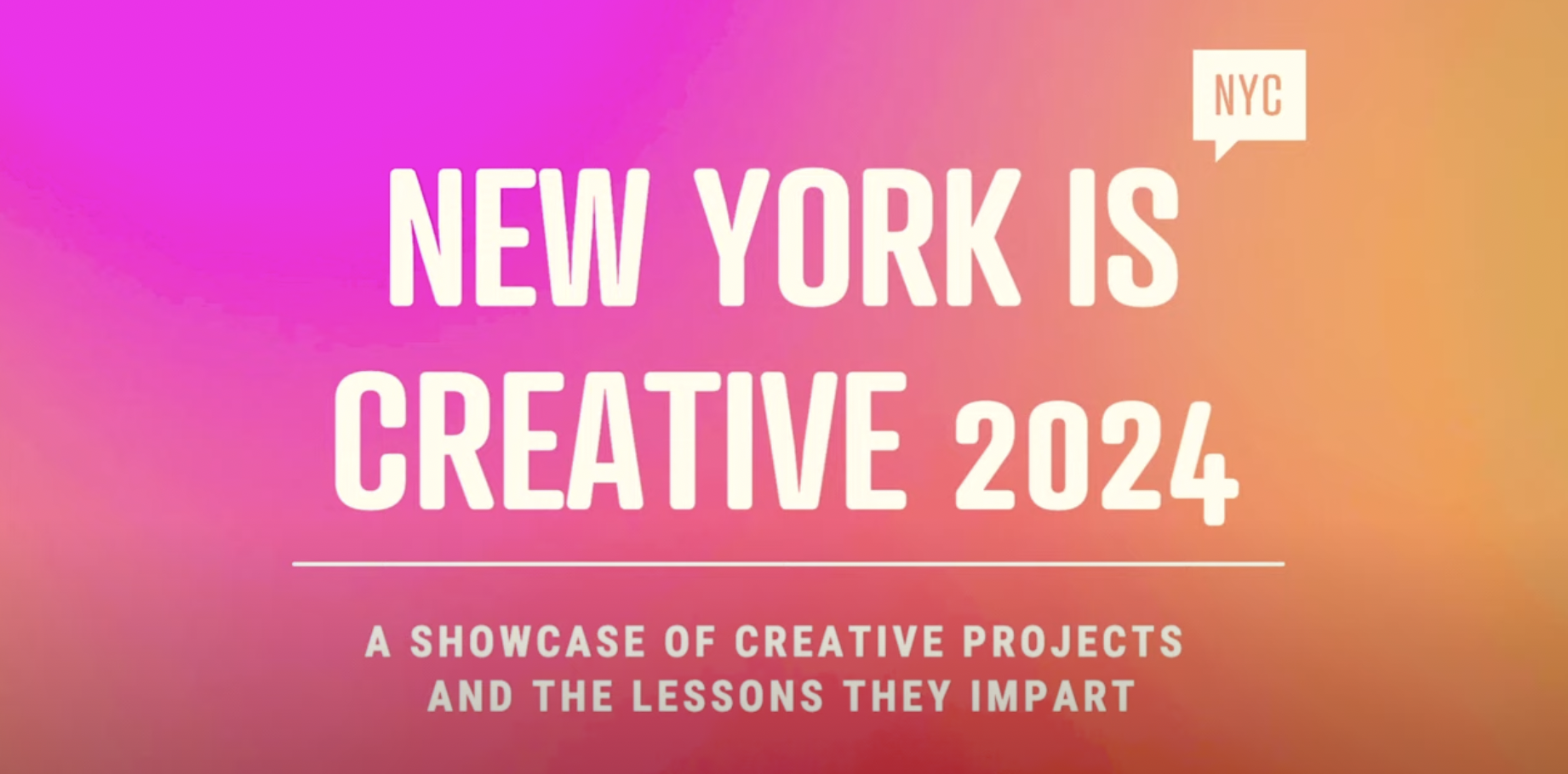 Inspo: New York is Creative 2024 Presenters